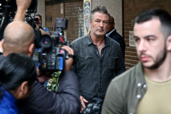 Alec Baldwin leaving the 6th Precinct this afternoon